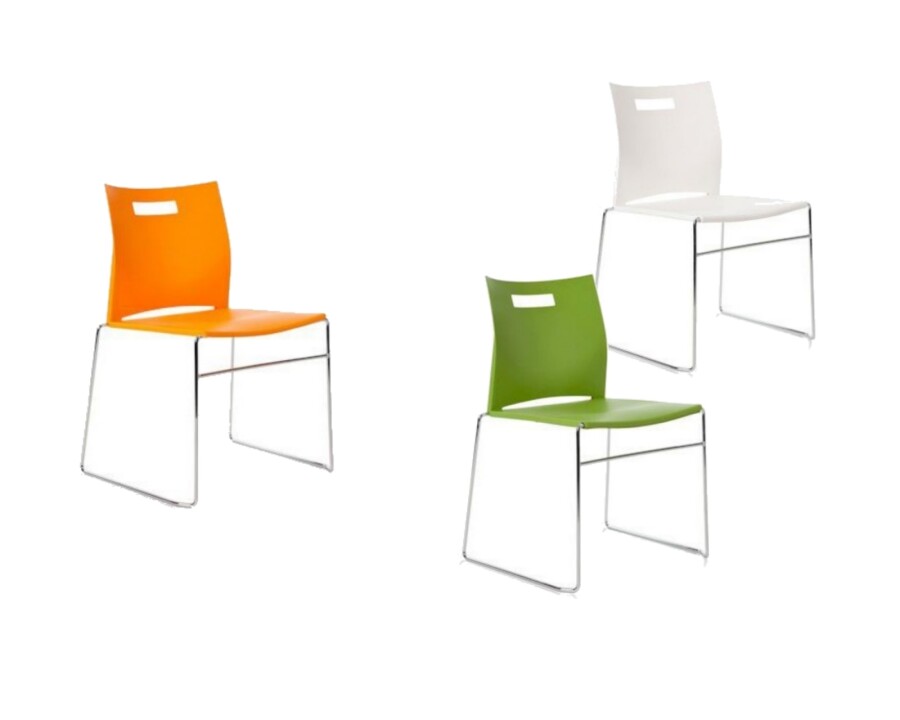 straal slogan gebruik Kunststof design stoel Como, in diverse soorten en kleuren